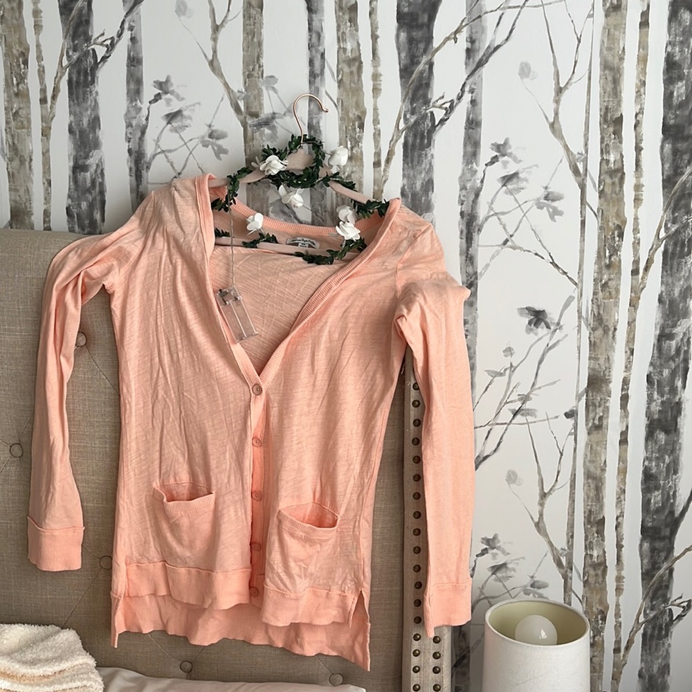 Pink American Eagle Pink Cardigan